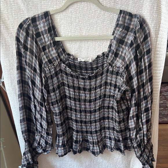 Millibon Black and White Plaid Blouse - Picture 1 of 3